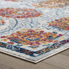 Modway Entourage Kensie Distressed Floral Moroccan Trellis 8x10 Area Rug Ivory, Blue, Red,Orange,Yellow R-1173A-810