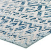 Modway Reflect Tamako Diamond and Chevron Moroccan Trellis 5x8 Indoor / Outdoor Area Rug Ivory and Blue R-1177A-58