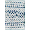 Modway Reflect Tamako Diamond and Chevron Moroccan Trellis 8x10 Indoor / Outdoor Area Rug Ivory and Blue R-1177A-810