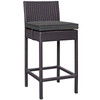 Modway Convene Outdoor Patio Fabric Bar Stool EEI-1006-EXP-CHA Espresso Charcoal EEI-1006-EXP-CHA