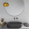 Ruvati 23-inch Matte Black epiStone Solid Surface Modern Bathroom Vessel Sink - RVB2550BK