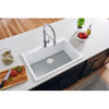 Ruvati 27 x 20 inch Drop-in Topmount Granite Composite Single Bowl Kitchen Sink - Arctic White - RVG1027WH