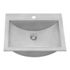 Ruvati 21 x 17 inch Drop-in Topmount Bathroom Sink Brushed Stainless Steel - RVH5110ST