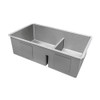 Ruvati 30-inch Low-Divide Undermount Rounded Corners 60/40 Double Bowl 16 Gauge Stainless Steel Kitchen Sink - RVH7357