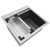 Ruvati 21 x 20 x 12 inch Drop-in Topmount Laundry Utility Workstation Sink 16 Gauge Stainless Steel - RVU6421