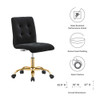 Modway Prim Armless Performance Velvet Office Chair EEI-4973