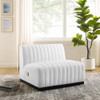 Modway Conjure Channel Tufted Upholstered Fabric Armless Chair EEI-5495