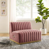Modway Conjure Channel Tufted Performance Velvet Armless Chair EEI-5504