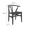 Modway Amish Dining Wood Armchair EEI-552-BLK-BLK