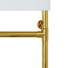 Modway Redeem 24" Wall-Mount Gold Stainless Steel Bathroom Vanity EEI-5536-GLD-WHI