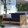 Modway Carlsbad Teak Wood Outdoor Patio Loveseat EEI-5605