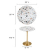 Modway Lippa 20" Round Terrazzo Side Table EEI-5687-GLD-TER