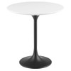 Modway Lippa 20" Round Side Table EEI-5688-BLK-WHI