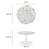 Modway Lippa 28" Round Terrazzo Coffee Table EEI-5710-WHI-WHI