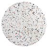 Modway Zinque 40" Round Terrazzo Dining Table EEI-5727-GLD-WHI