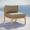 Modway Clearwater Outdoor Patio Teak Wood Armless Chair EEI-5856