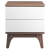 Modway Envision 2-Drawer Nightstand MOD-7069-WAL-WHI