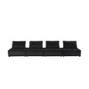 Lilola Home Anna Black Velvet 4-Seater Modular Sofa 81402-4A