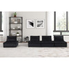 Lilola Home Anna Black Velvet 4-Seater Modular Sofa 81402-4A