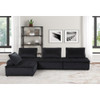 Lilola Home Anna Black Velvet 4 Pc Sectional Sofa 81402-4C
