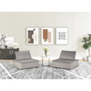 Lilola Home Anna Light Gray Velvet Set of 2 Armless Lounge Chair 81403-2
