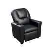 Lilola Home Marisa Black PU Leather Kids Recliner Chair 88854
