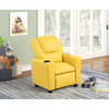 Lilola Home Marisa Yellow PU Leather Kids Recliner Chair 88857
