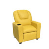 Lilola Home Marisa Yellow PU Leather Kids Recliner Chair 88857
