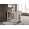 Lilola Home Alonzo Light Gray Small Space Counter Height Dining Table with Cabinet and Drawer Storage 30500
