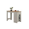 Lilola Home Alonzo Light Gray Small Space Counter Height Dining Table with Cabinet and Drawer Storage 30500
