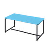 Lilola Home GT 3 Piece Blue Carbon Fiber Wrap Coffee Table and End Table Set 98030
