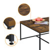 Lilola Home Caitlin Weathered Oak Wood Grain 5 Piece Coffee Table Set 98032
