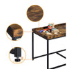 Lilola Home Monty Weathered Oak Wood Grain 3 Piece Coffee Table Set with Raised Edges 98038
