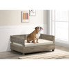 Lilola Home Daxton Rustic Grey 36" Wide Modern Comfy Pet Bed with Cushion 95000
