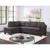Lilola Home Dalia Dark Gray Linen Modern Sectional Sofa with Left Facing Chaise 83101
