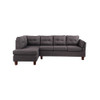 Lilola Home Dalia Dark Gray Linen Modern Sectional Sofa with Left Facing Chaise 83101
