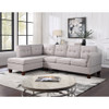 Lilola Home Dalia Light Gray Linen Modern Sectional Sofa with Left Facing Chaise 83103
