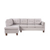 Lilola Home Dalia Light Gray Linen Modern Sectional Sofa with Left Facing Chaise 83103
