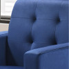 Lilola Home Hale Blue Velvet Accent Armchair with Tufting 89005BU
