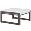 Modway Fortuna Outdoor Patio Ottoman EEI-1521-BRN-WHI