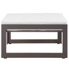 Modway Fortuna Outdoor Patio Ottoman EEI-1521-BRN-WHI