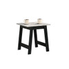 Lilola Home Kenzo Black End Table with Marble Top Finish 98500
