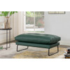 Lilola Home Karla Green PU Leather Contemporary Loveseat and Ottoman 88863GN
