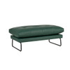 Lilola Home Karla Green PU Leather Contemporary Loveseat and Ottoman 88863GN

