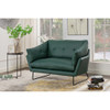 Lilola Home Karla Green PU Leather Contemporary Loveseat 88863GN-L
