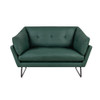 Lilola Home Karla Green PU Leather Contemporary Loveseat 88863GN-L

