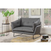 Lilola Home Karla Gray PU Leather Contemporary Loveseat 88863GY-L
