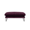 Lilola Home Karla Purple Velvet Contemporary Loveseat and Ottoman 88864PE
