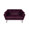 Lilola Home Karla Purple Velvet Contemporary Loveseat 88864PE-L
