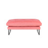 Lilola Home Karla Pink Velvet Contemporary Loveseat and Ottoman 88864PK
